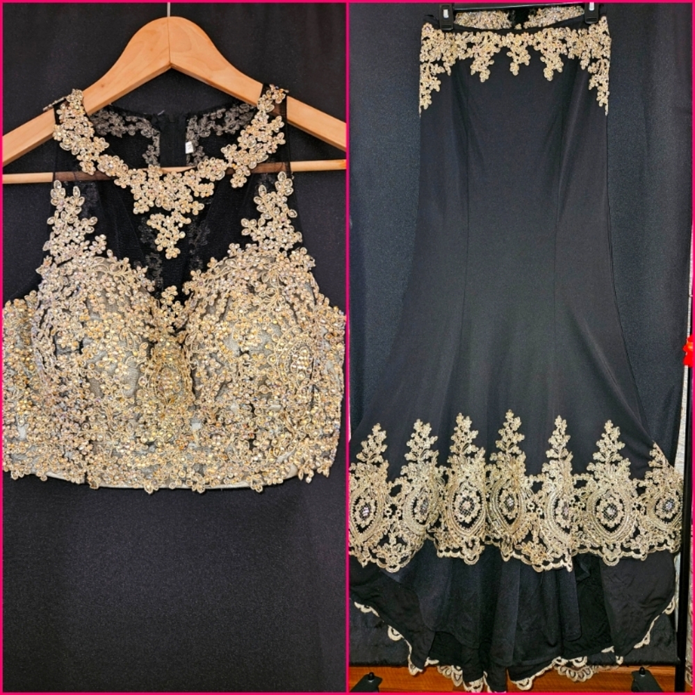 2 piece dress, mermaid dress..